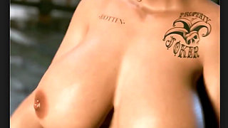 Harley Quinn on the Arkham City Runway Showing Her Thicc Tits and Ass