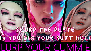 CEI Trick 1 Slurp the Plate as You Dig Your Butthole