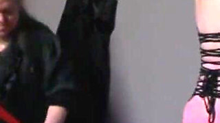 Humiliating spanking, shoe licking