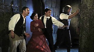 Brunette babe in hardcore pussy and anal banging