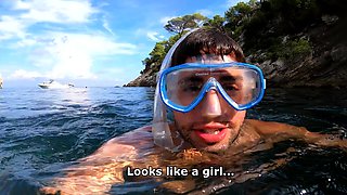 Mermaid Slut Seduces Me To Suck My Dick While I Was Sailing
