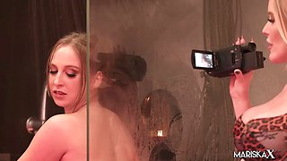 Four lezzie babes get down and grubby compilation