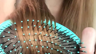 My long hair gets brushed, my hairbrush gets fucked