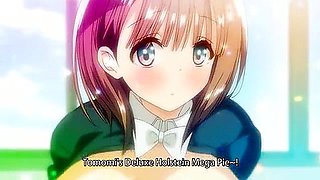 Her senior gives her a titjob, then bukkakes her and thrusts hard into her, cumming inside her.