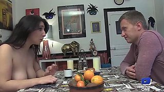 Sonia gets anal fucked by old man while husband watches - French amateur threesome