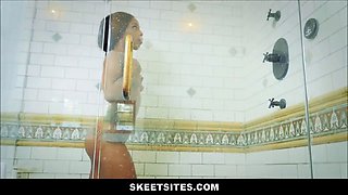 Small ebony teenager fucked in bum by brothers white pal