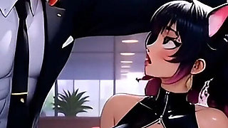 Pussygirl Wants Love and Sex. Hentai Anime Cartoon. Ai Animation