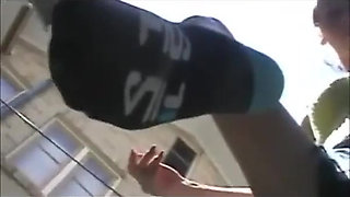 Sock sniffing and mouth stuffing