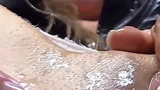 Hot Kinky Jo gets her pussy penetrated with one hand by a guy who makes her orgasm with pleasure