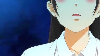 She spreads her legs and begs him to insert and remove his penis from her anus, which then cums inside her.