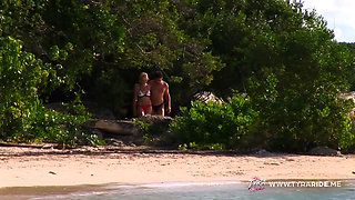 Blonde MILF Rides Hard on Beach and Bedroom for Intense