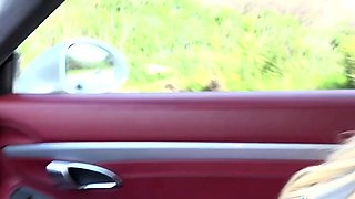 Aria Banks having fun on the beach and car play - pussy
