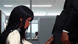 Spicy Toons Hentai: Office Sex with Co-Workers and Big Natural Tits