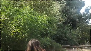 Topless Beach Hottie Removes Panties & I Show Her My Cock