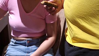 Office Buddies Fucks In The Office Washroom