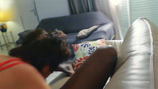 White Grandma Submits Handcuffed BBC in Her Living Room