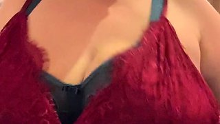 Big Boobed Blonde Masturbates With A Dildo In The Bathroom