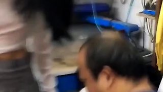 Amateur Asian gf strips in public before a backyard blowjob