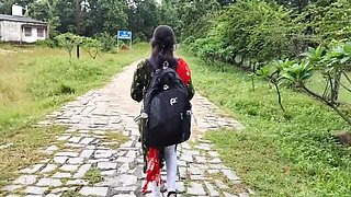 College Girl with Big Natural Tits Fucks Boyfriend in Outdoor Forest - Desi Bhabhi Full Night Sex