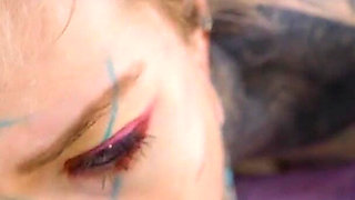 Tattooed Hippie's Anal Fucking with Big Toy and Get Fuck by Real Big Cock