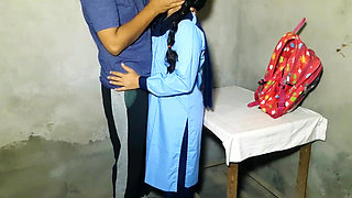virgin school girl fucking With her teacher for the first time, student and teacher sex viral video