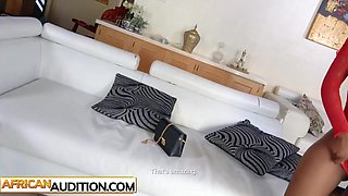 Huge butt African beauty audition pound