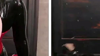 Sexy Latex Lesbian Pussy Masturbation Porn Video Arya Grander