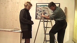 Mature Blonde MILF Fingered and Fucked Hard in Stockings