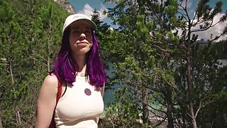 Amateur Italian Vlogger Norage & Noranipix Outdoor Blowjob & Huge Facial Cumshot in 4K