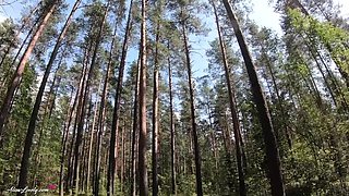 Blonde Teen Alisa Lovely Sucks Cock and Swallows Cum on a Forest Bike Ride POV