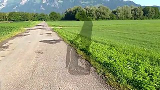 German Babe Malou-Nu Strips at Secret Quarry Pond – Outdoor Blowjob Gets Hot