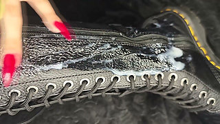 Footjob in Dr. Martens Boots