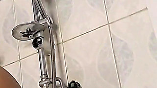 She Uses Big Cucumber to Squirt in Toilet