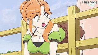 Alex got stuck in the fence on goal and Steve romped her! anime porn (pornography anime hook-up )4K 2026