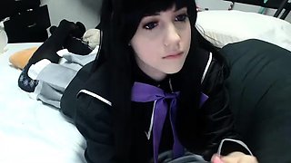 Lovely Amateur teen brunette masturbating outdoor