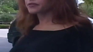 Public Flashing in Tampa with Huge Tit Robyn Foxx