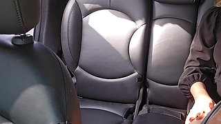 Sex in a Car with a Motorcycle Courier in the Middle of Avenida Central - Cuckold Driving