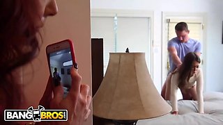 Bangbros - step-mother Janet Mason catches Riley Reid and her boyfriend having sex