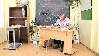 The Young Blonde Fucks The Teacher First And Then Her