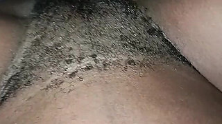 College Ebony Hairy Babe Getting Fucked Raw in Missionery After Home Party