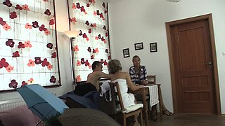 Hot oral family threesome