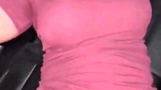 Cheating Big Bust MILF Car Hookup During Risky Night Passion