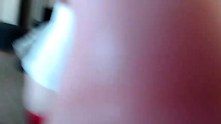 Shemale tranny enjoying solo masturbation