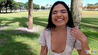 YNGR - Latina Summer Col's First Time with a Massive Cock