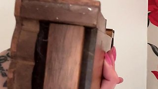 Big Boobed Blonde Masturbates With A Dildo In The Bathroom