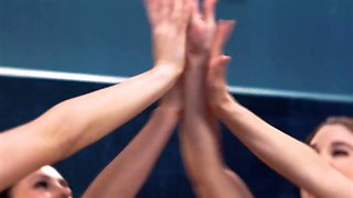 Mommy's girl - huge boobed cougar brings hot stepbae Mackenzie Mace with her to pound her divorce lawyer