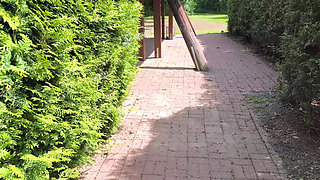 Tit and Vagina Slapping on Picnic Table
