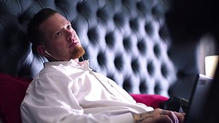 Inked woman Kali Roses enjoys a hard bang with a stud