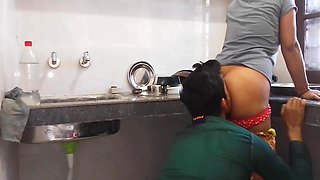Indian Maid Creampie Sex In Kitchen