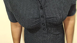 Telugu Anu Aunty in Black dress hot sex